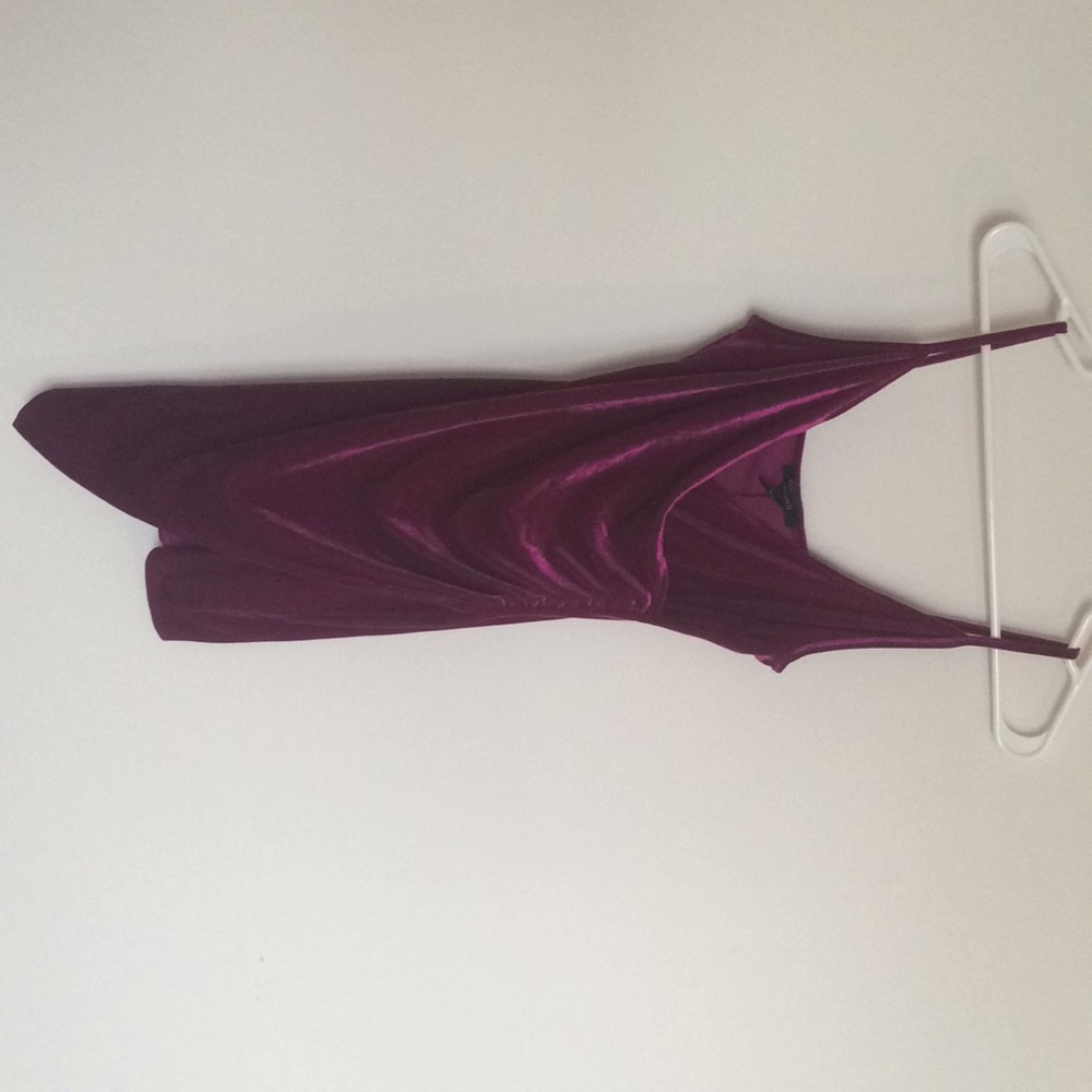Sexy Velvety Magenta Dress